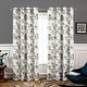 preview thumbnail 1 of 1, Porch & Den Oakmeadow Beige Floral Blackout Thermal Curtain Panel Pair - 52" width x 84 " length 52" width x 84 " length - Beige