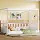 preview thumbnail 10 of 13, Twin Canopy Floor Bed with 21.45" Rails, Curtain Ready