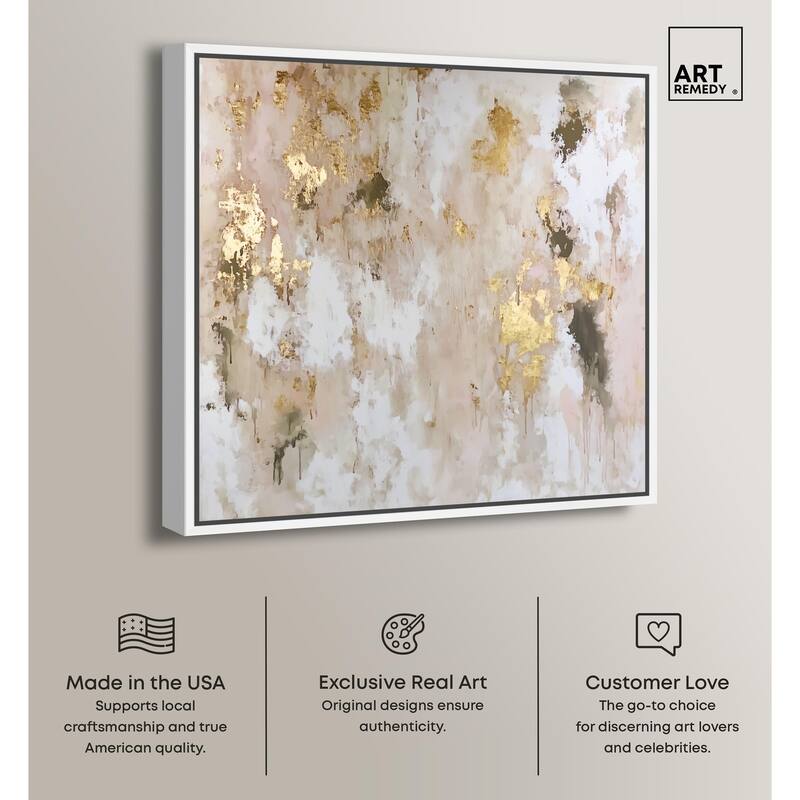 Golden Glimmer Gesture II Canvas by Art Remedy