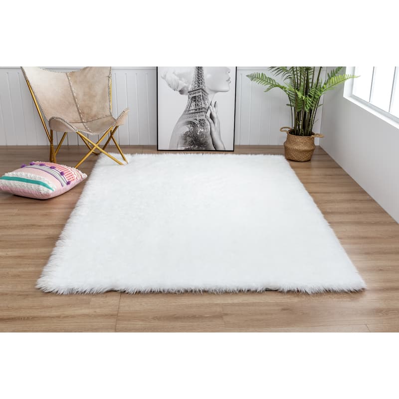 Flokati Shag Collection 5x7 Area Rug - 5' x 7' - 5' X 7'