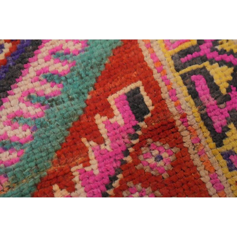 Hand Knotted Oriental 100% Wool Carpet Traditional Tribal Oranges & Rust Lori Runner Rug - 11' 10'' X 3' 1''
