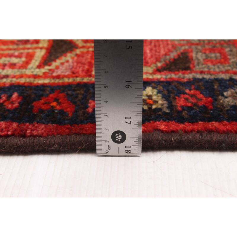 ECARPETGALLERY Hand-knotted Melis Vintage Dark Navy, Red Wool Rug - 4'9 x 8'1