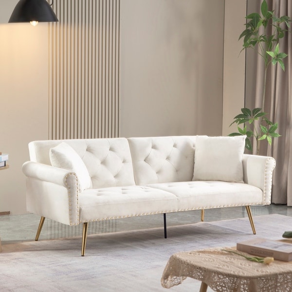 73 inch living room folding sofa futon - Bed Bath & Beyond - 39474461