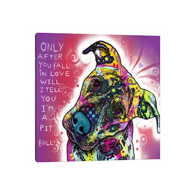iCanvas "I'm a Pit Bull" by Dean Russo Canvas Print