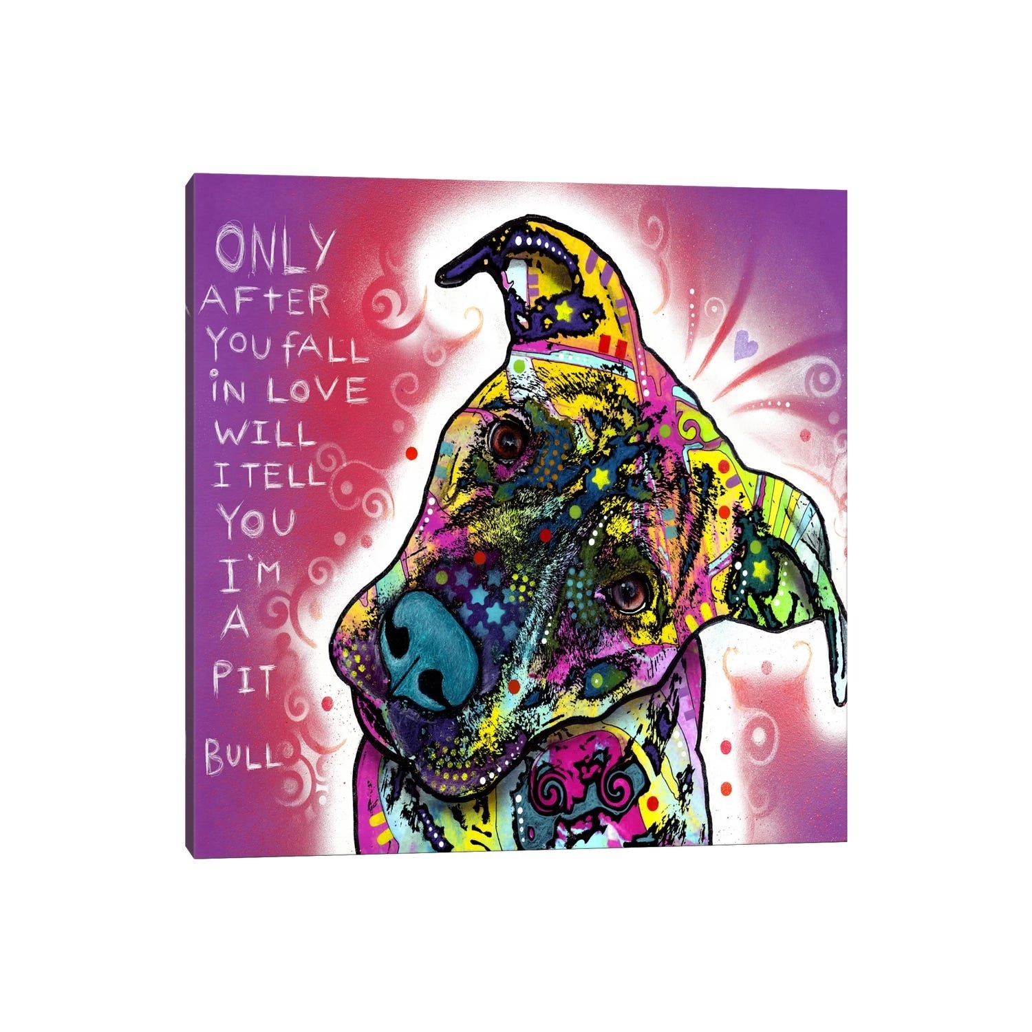 iCanvas "I'm a Pit Bull" by Dean Russo Canvas Print