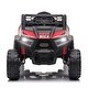 preview thumbnail 4 of 11, Black Red Versatile kid Ride On UTV, Electric Car wFront LED Lights&Horn, Single Seat, Safety Belt, Forward/ Reverse Function