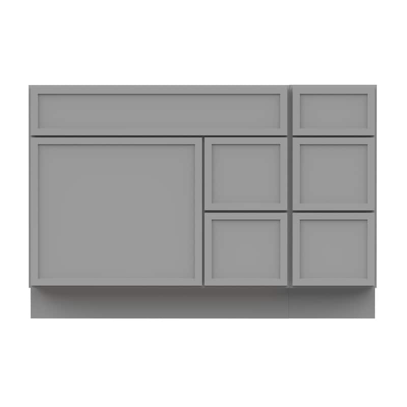 Vanity Art 48" Birch Freestanding Bathroom Vanity Cabinet without Top