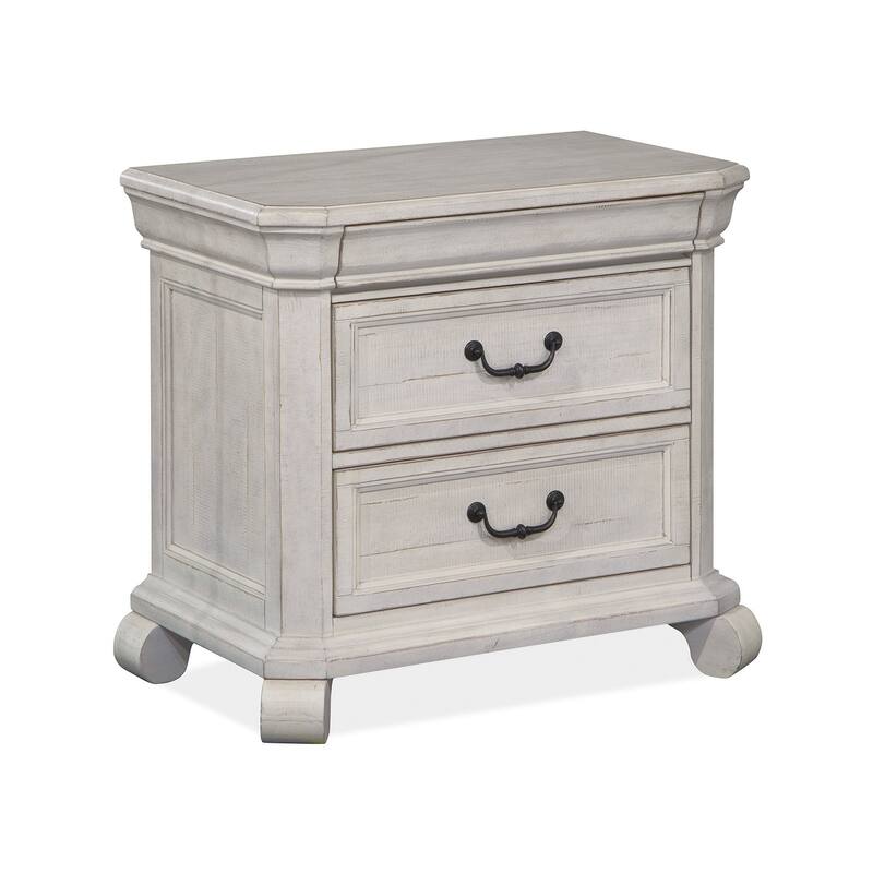 Magnussen Home Bronwyn Alabaster Drawer Nightstand - 3-drawer