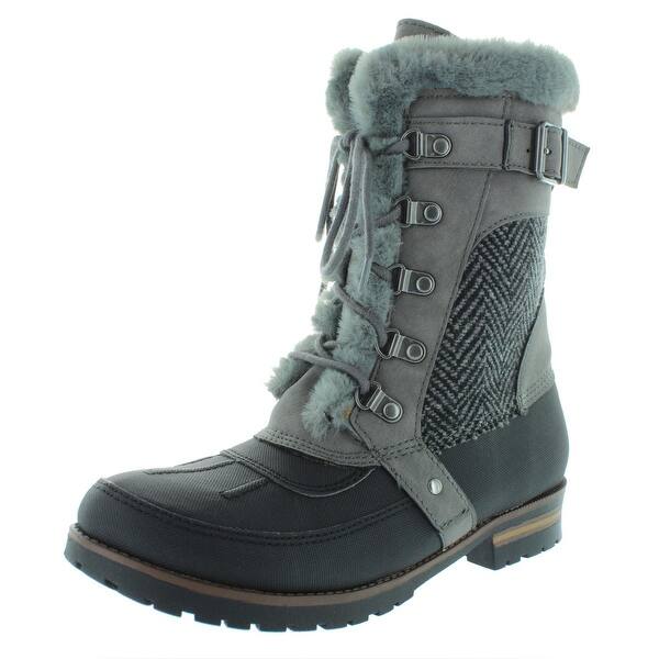 Shop Rock Candy Womens Danlea Winter Boots Faux Leather Gray 8