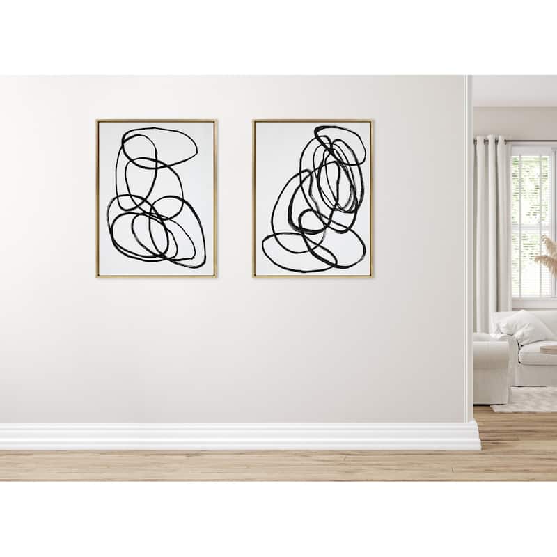 Kate and Laurel Sylvie Ring of Light Framed Canvas Art by Nikki Chu