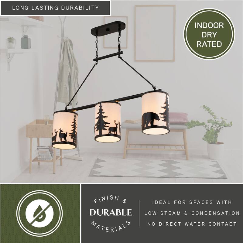 Vaxcel Lighting H0302 3 Light 38" Wide Chandelier