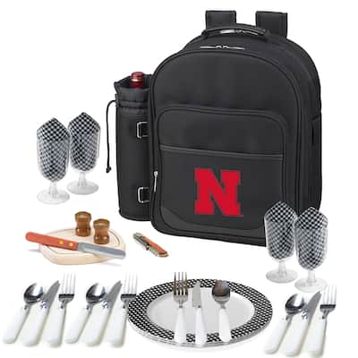 NCAA Nebraska Cornhuskers Picnic Backpack Equipped for Four