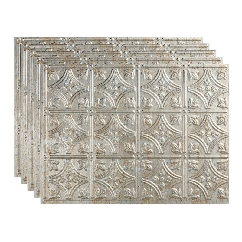 FASÄDE Traditional Style/Pattern 1 Decorative Vinyl 18in x 24in Backsplash Panel (5 Pack)