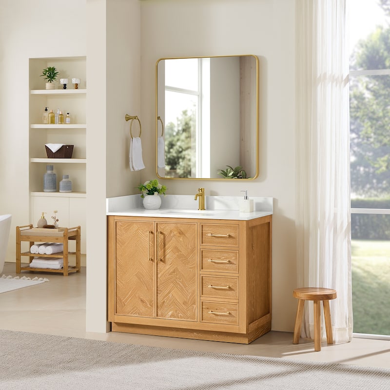 Jakarta Bath Vanity with Quartz Stone Top without Mirror
