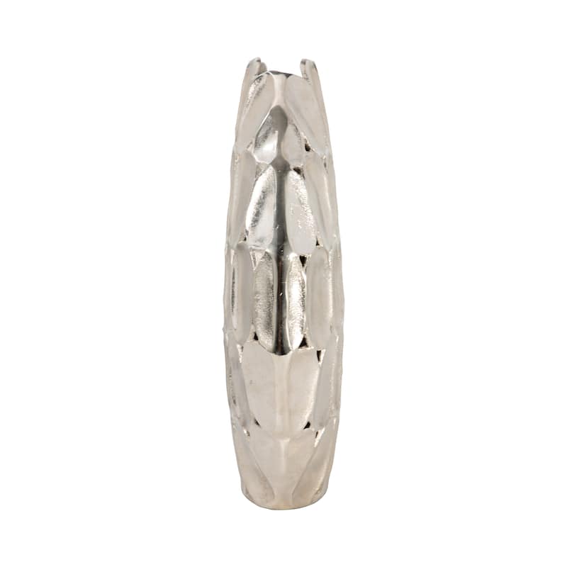 Sagebrook Home Modern Metal Textured Oval Vase