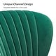 preview thumbnail 55 of 114, HULALA HOME Monica Modern Velvet Curved Tufted Back Loveseat with Metal Tapered Legs