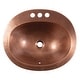 preview thumbnail 4 of 11, Seville Antique Copper 20" Oval Drop-In Bath Sink with Care Kit