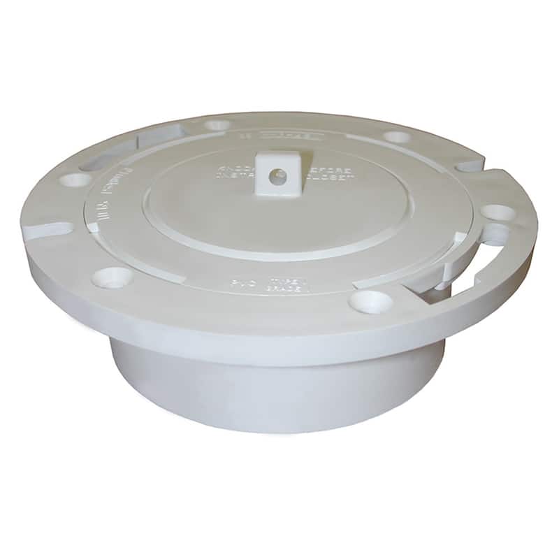 Jones Stephens C52402 4" PVC Closet Flange with Plastic Swivel Ring - Natural