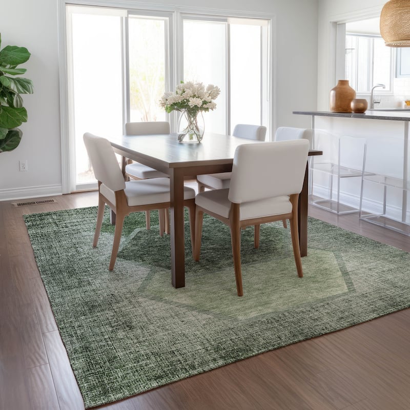 Machine Washable Indoor/ Outdoor Chantille Modern Boho Rug