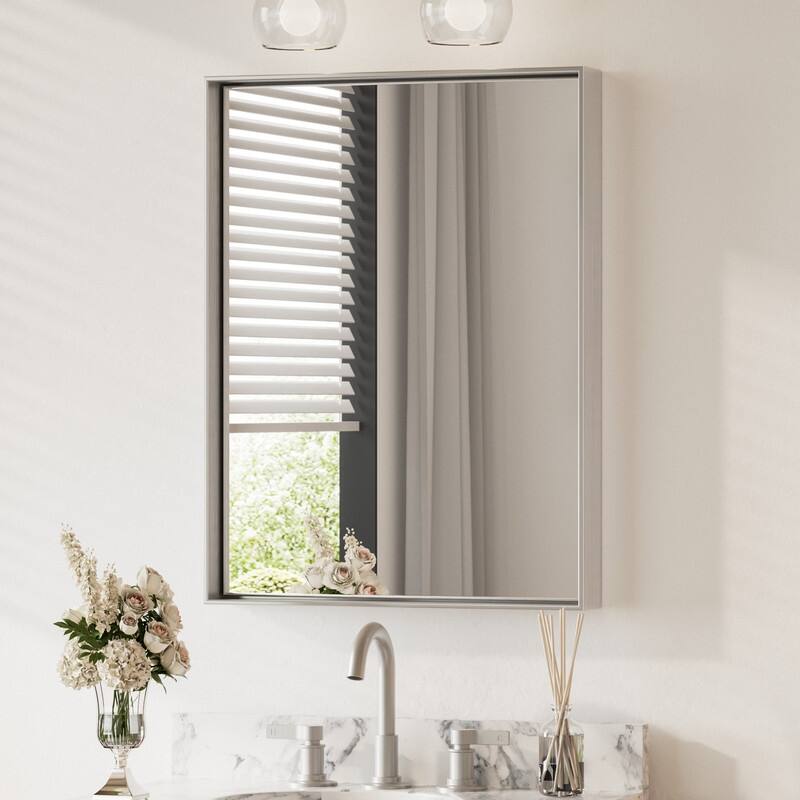 Keonjinn Aluminum Framed Wall Mount Bathroom Vanity Mirror