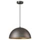 preview thumbnail 30 of 50, 1-Light Industrial Farmhouse Oversized Pendant Gold Leaf Hammered Semi-Sphere Dome Pendant Light for Kitchen Island