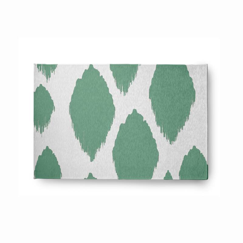 Web of Ikat Soft Chenille Rug - 2' x 3' - Light Green