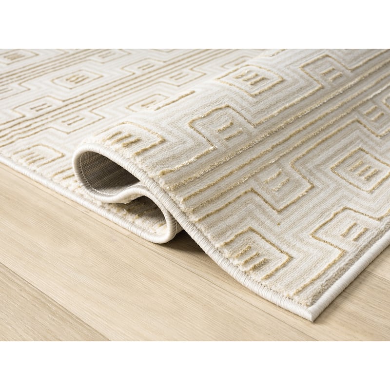 Ksamil Collection Abstract Geometric Area Rug