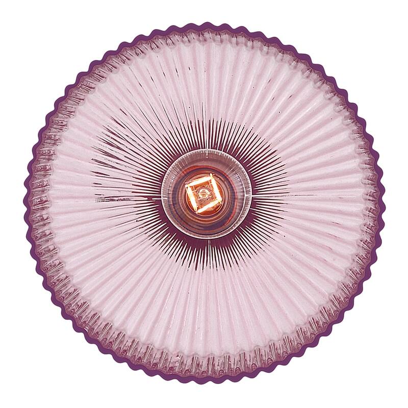 Lark 83727 Lisette 1 Light 9" Wide Mini Pendant with Ribbed Glass