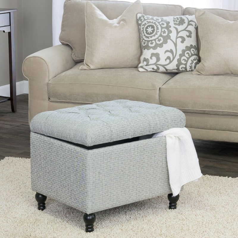 HomePop Medium Tufted Storage Ottoman