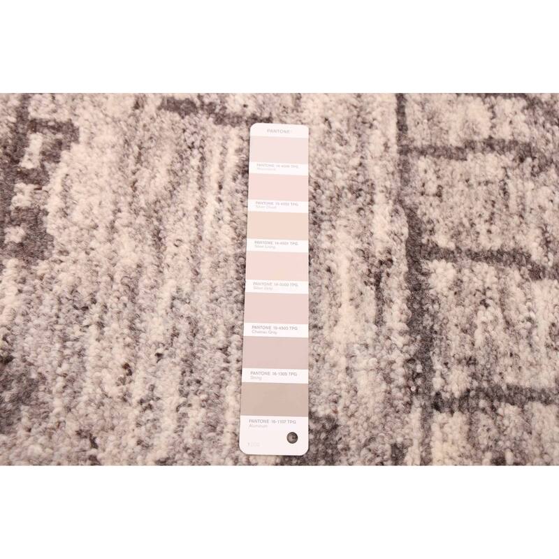 ECARPETGALLERY Hand-knotted Tangier Light Grey Wool Rug - 8'4 x 9'8