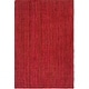 preview thumbnail 16 of 40, Hand-Woven Camino Jute Area Rug 2' X 3' - Burgundy