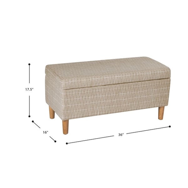 dimension image slide 0 of 10, HomePop Malmo Storage Bench