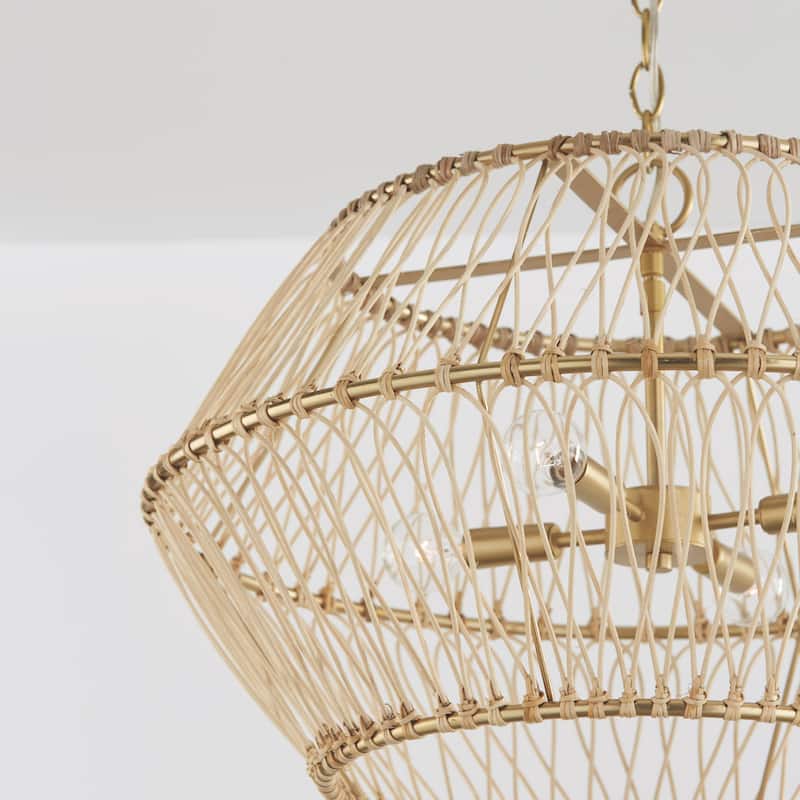 Wren 4-light Matte Brass Pendant