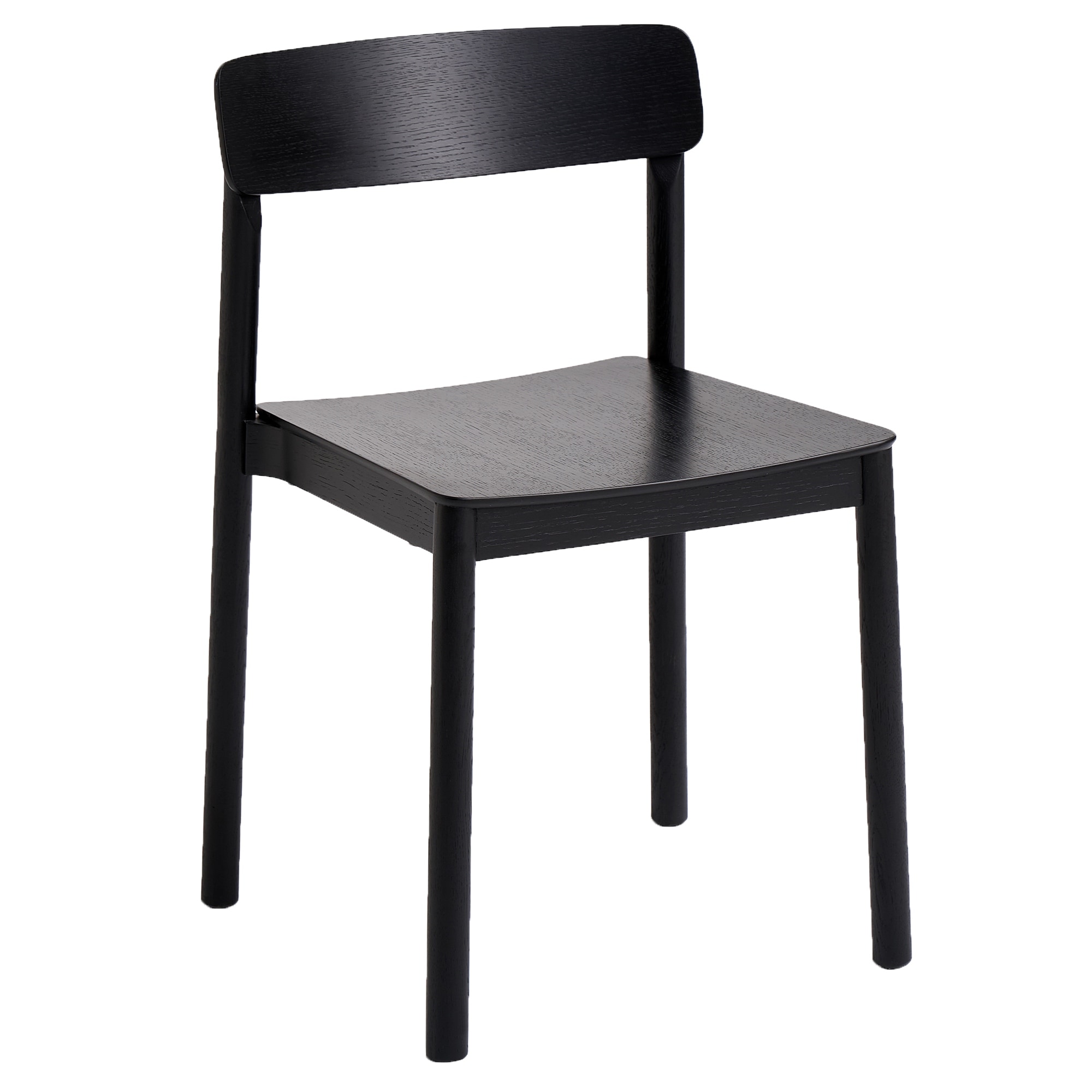 Mid-Century Modern Solid Wood and Oak Veneer Dining Chair, Set of 4