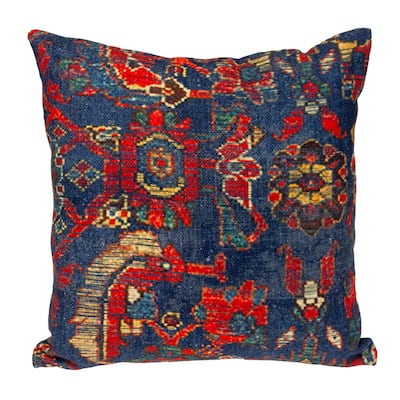Floral Tapestry Square Throw Pillow - 18" - Multicolored