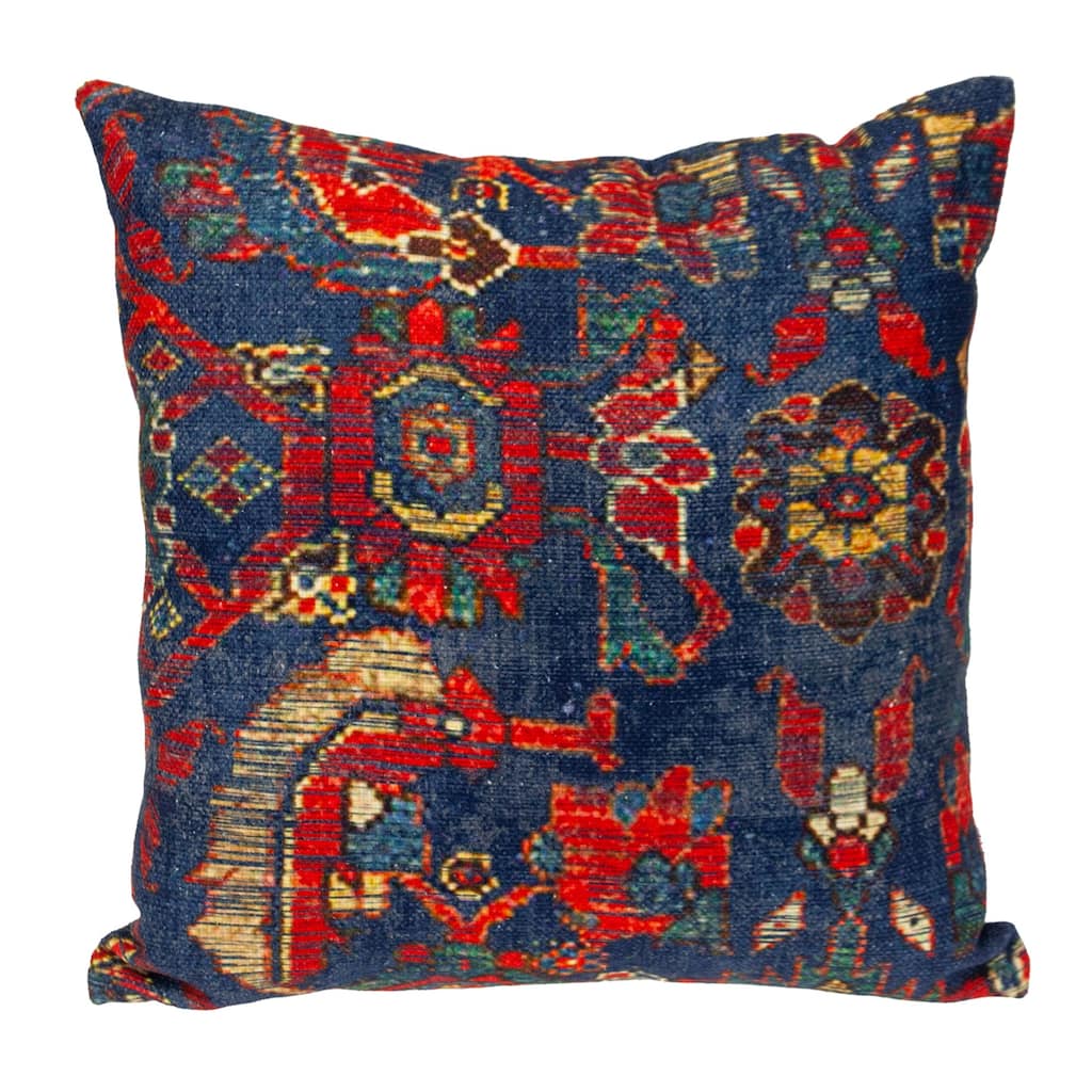 Floral Tapestry Square Throw Pillow - 18" - Multicolored