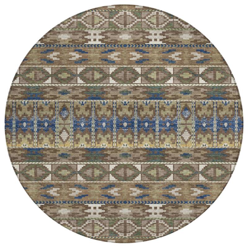 Machine Washable Indoor/ Outdoor Global Haswell Chantille Rug