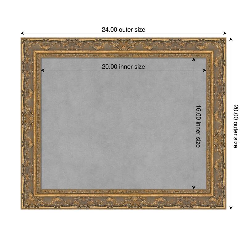 Amanti Art Filigree Gloss Black Framed - 24 x 20 in - Filigree Gold