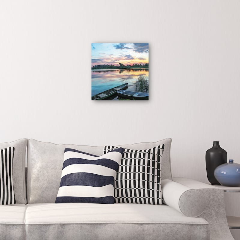 Lakeside Sunset By Studio Arts Canvas Art Print