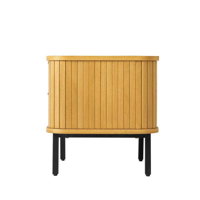 2-Drawer Nightstand Wood End Table