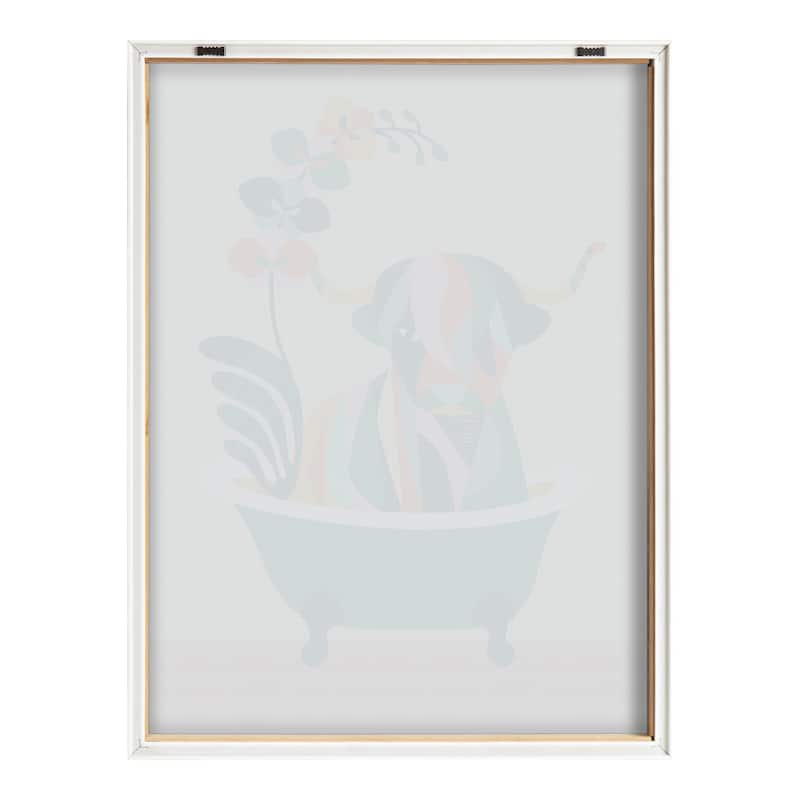 Kate and Laurel Blake MCM Cow Bathtub Printed Glass by Rachel Lee