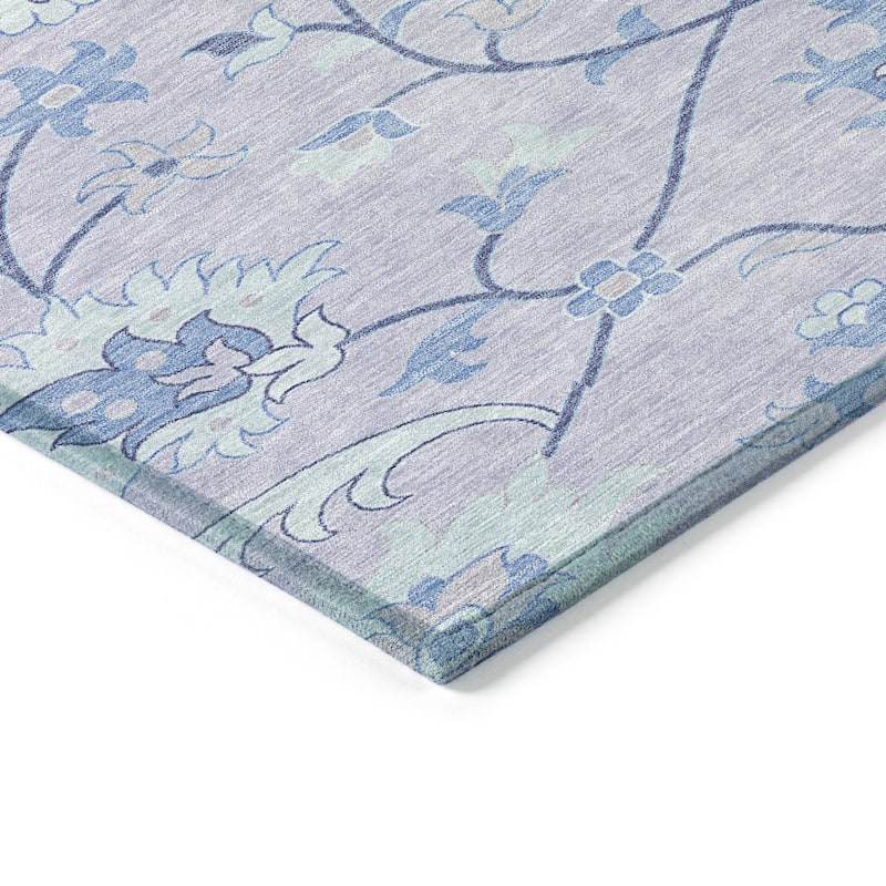 Machine Washable Indoor/ Outdoor Traditional Serena Chantille Rug