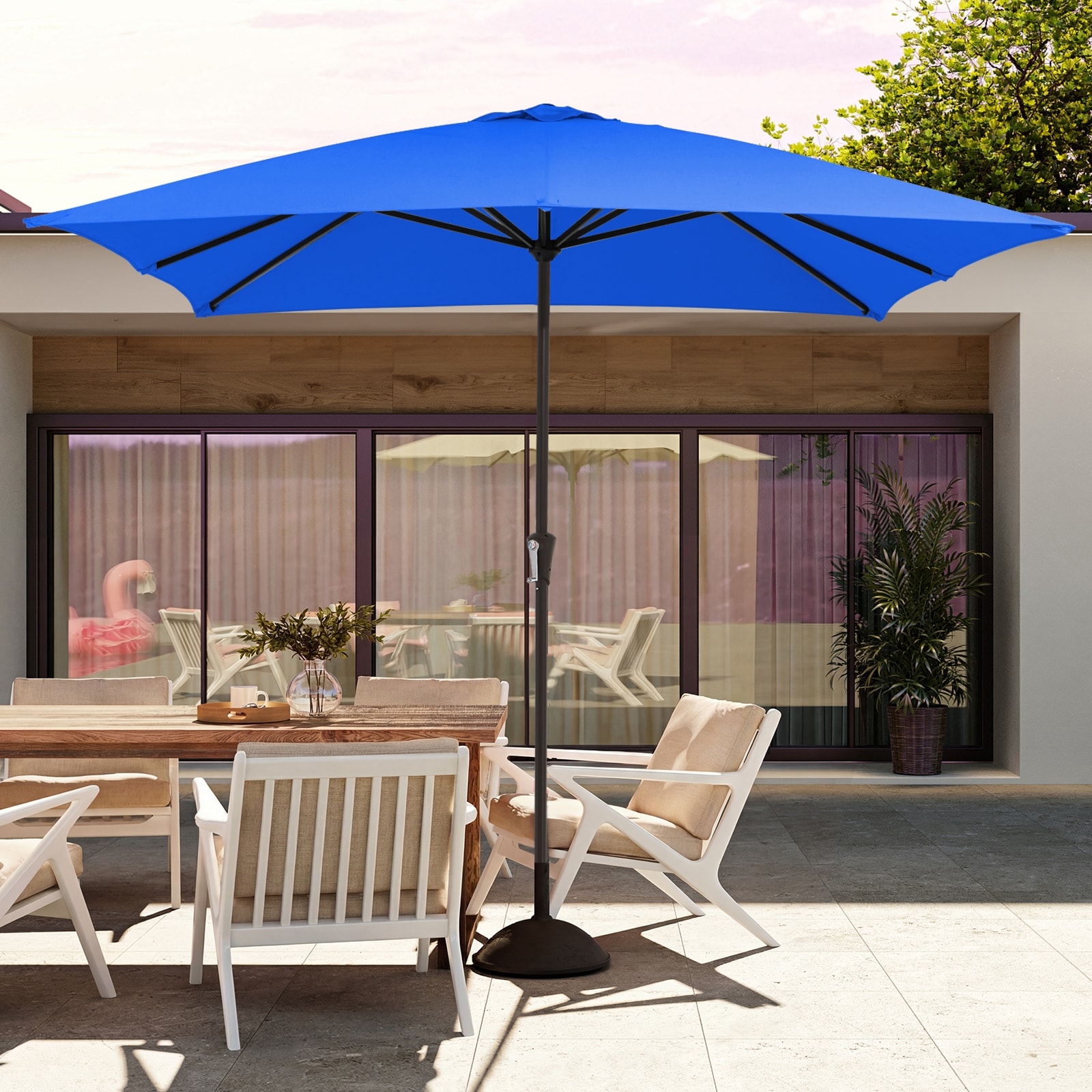 high quality rectangular patio umbrella that tilts PatioKingdom 9FT Outdoor Umbrella, Autotilt The PURPLE LEAF 15 FT Patio Market Umbrella PURPLE LEAF Patio Market Umbrella