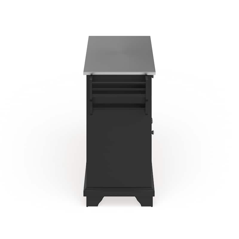 Crosley Lafayette Stainless Steel Top Full Size Kitchen Island/Cart - 18"d x 51.5"w x 36"h