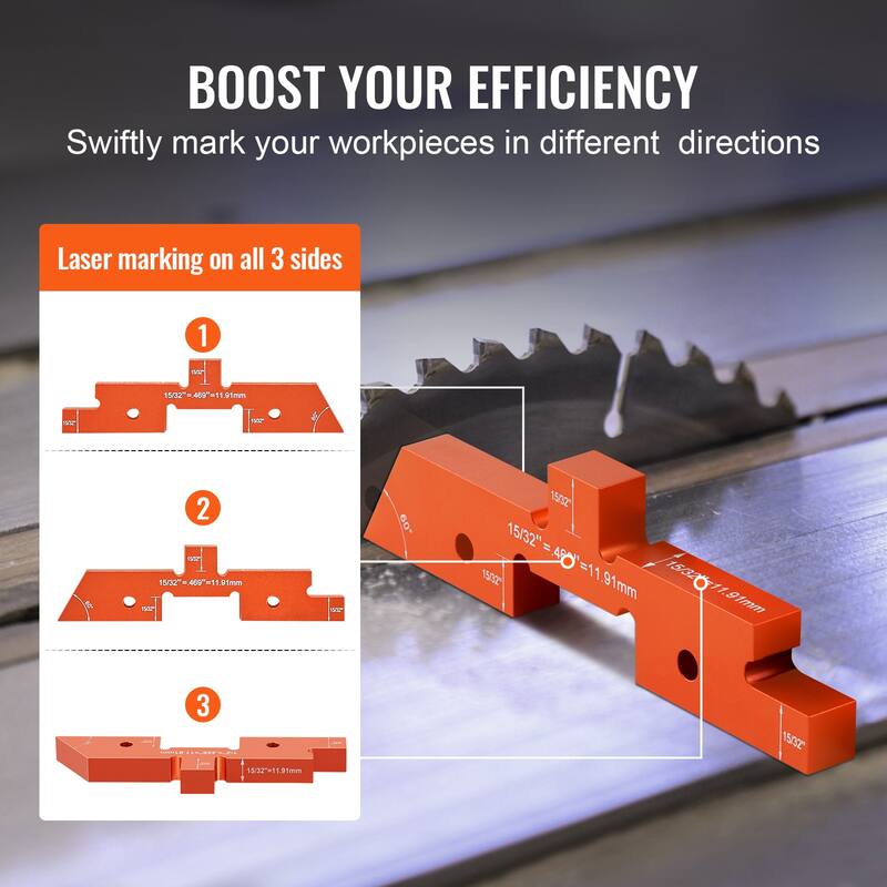 UIMOSO Router Table Adjustment Bars, 14-piece Set, Durable Aluminum Construction Blocks for Measuring Depths, Heights