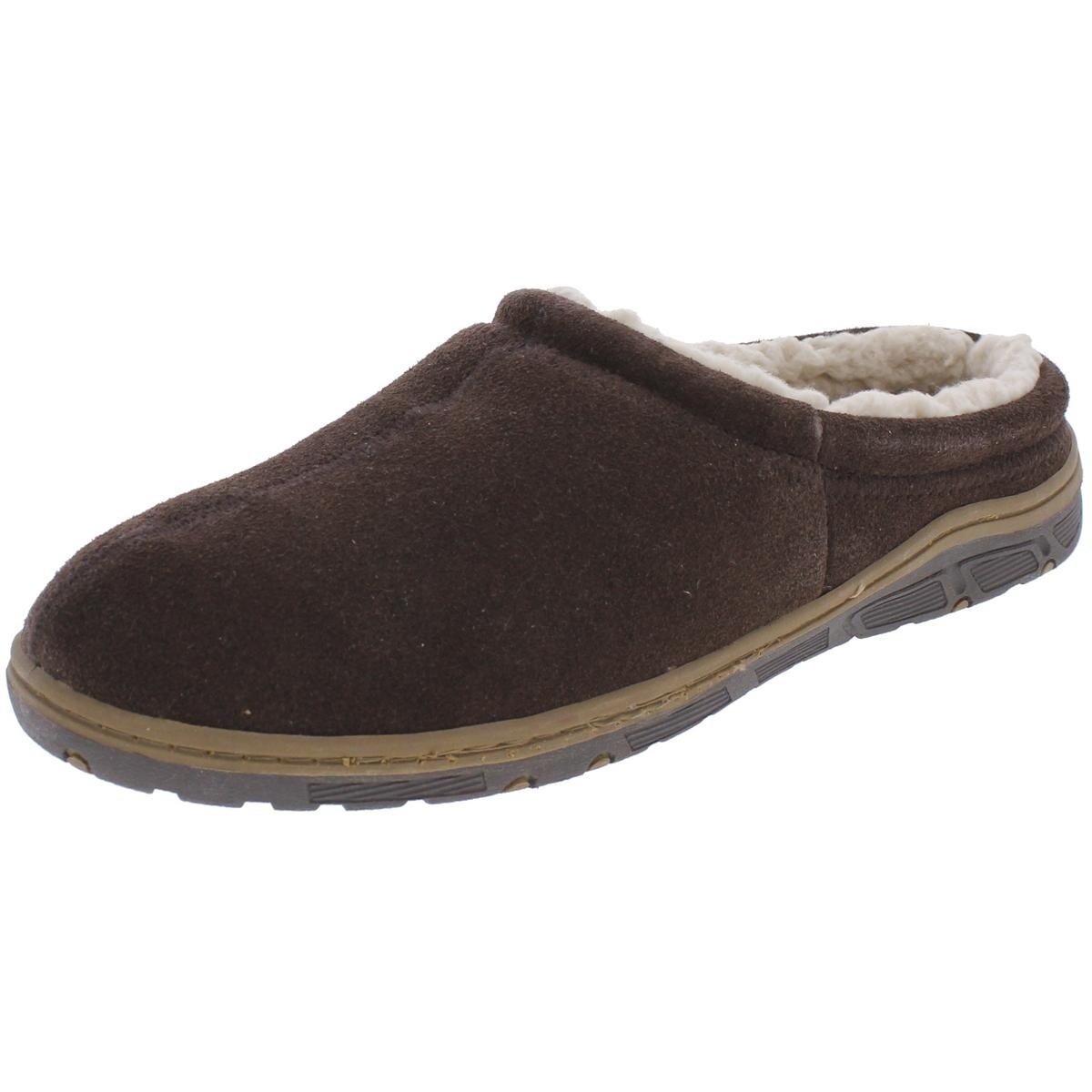 rockport suede clog slippers
