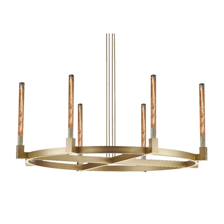 Corsica Round 48-inches Vintage Barn Metal Chandelier Industrial  Loft Rustic Lighting - Chandeliers For Bedrooms by Overstock.com