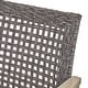preview thumbnail 35 of 37, Hampton Outdoor Wood/Wicker Club Chair (Set of 2) by Christopher Knight Home