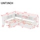 preview thumbnail 16 of 34, L-Shaped Twin Platform Bed with Trundle, Solid Wood Frame, Built-In Drawers & Shelves, No Box Spring Needed