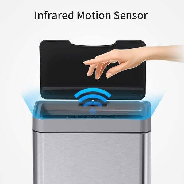 Automatic Touchless Trash Can, 15 Gallon Motion Sensor Trash Can